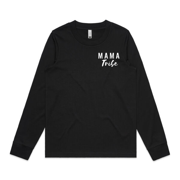 Mama Tribe Long Sleeve small logo black Thumbnail